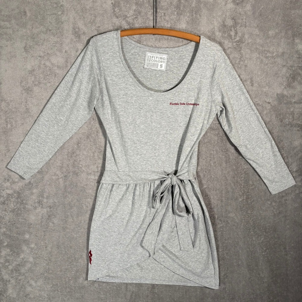 Flying Colors Florida State University FSU Gray Long Sleeve Mini‎ Dress Small
